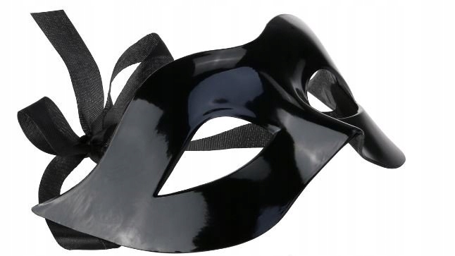 Czarna Wenecka Męska Maska Przebranie Bal Karnawałowy Sylwester P1 EAN (GTIN) 0642613952484