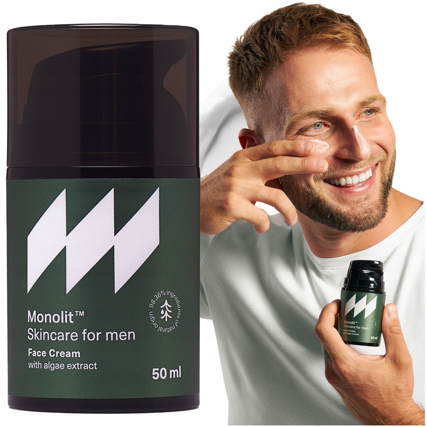 Krem Do Twarzy dla mężczyzn Nawilżający z Algami regeneracja 50 ml Monolit