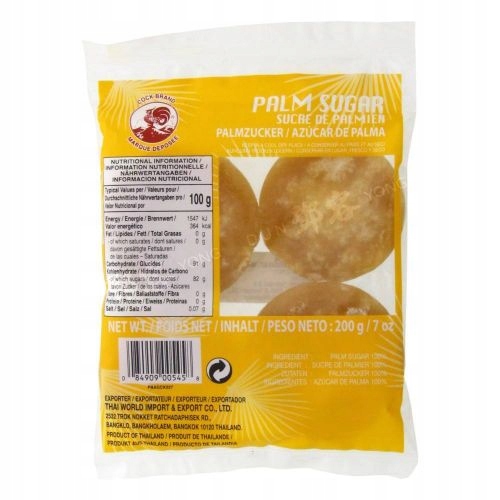 

Cukier palmowy Cock Brand 200g do curry