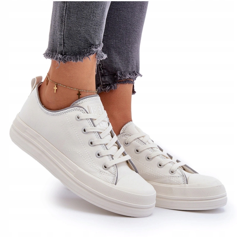 Dámské Klasické Látkové Tenisky Big Star NN274850 Bílé 38