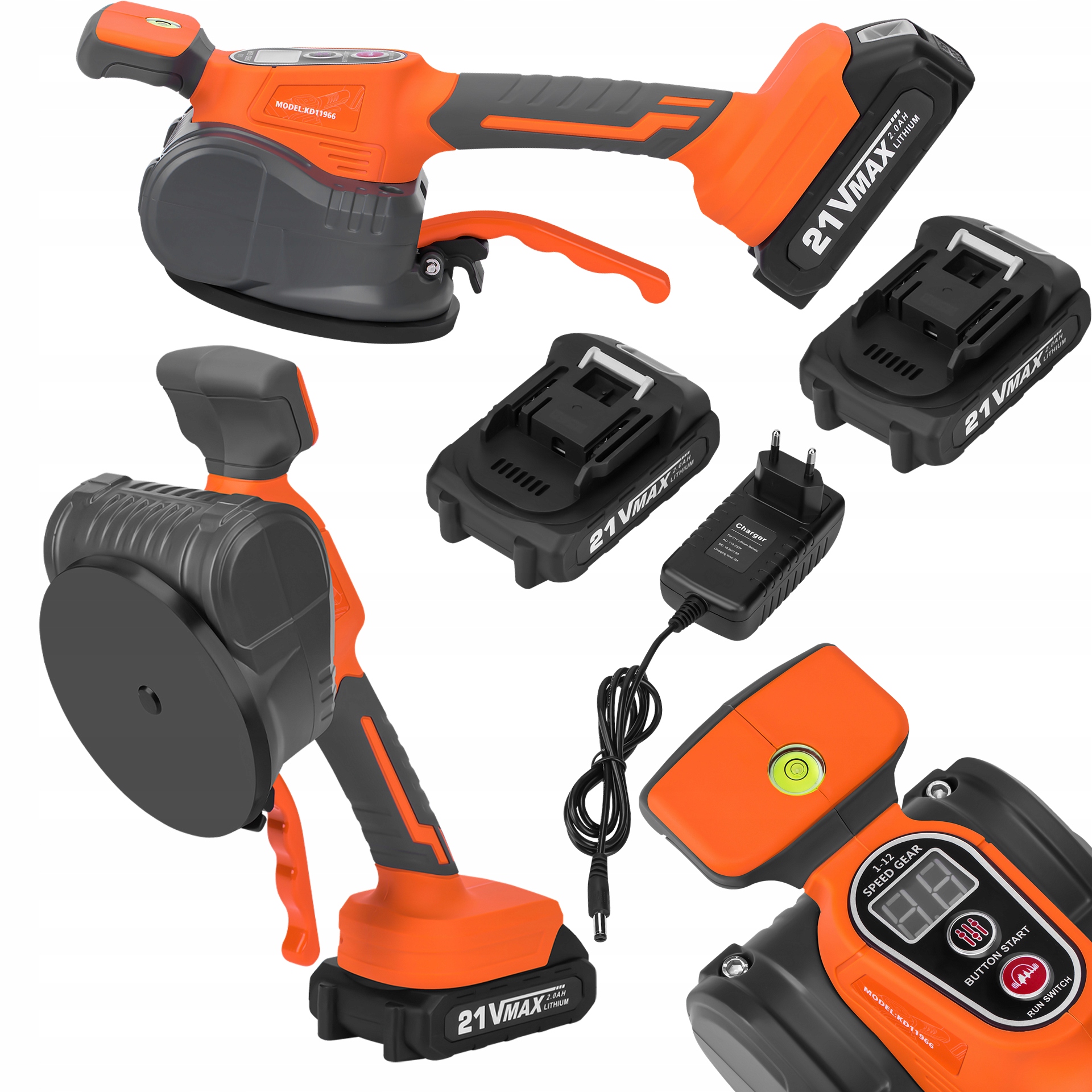 Akumulátorová Přísavka 130 mm 21V 2Ah 2xAKU 80Kg Kraft&Dele