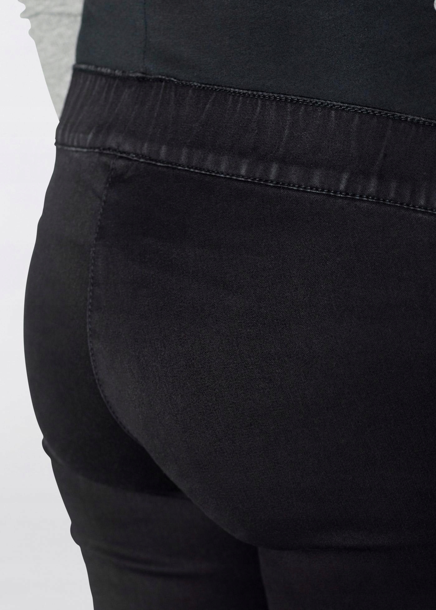 CIĄŻOWE CZARNE SPODNIE RURKI__36 Kolor czarny