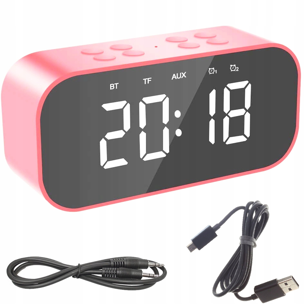 

Budzik Zegarek Cyfrowy Bluetooth Głośnik Lustro
