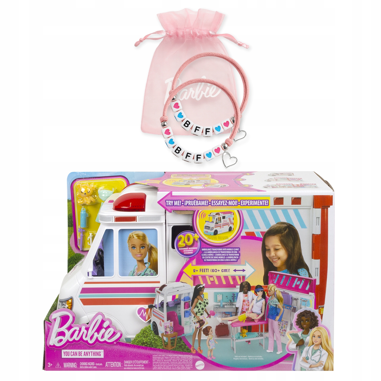 Barbie Karetka Mobilna klinika HKT79 2 bransoletki