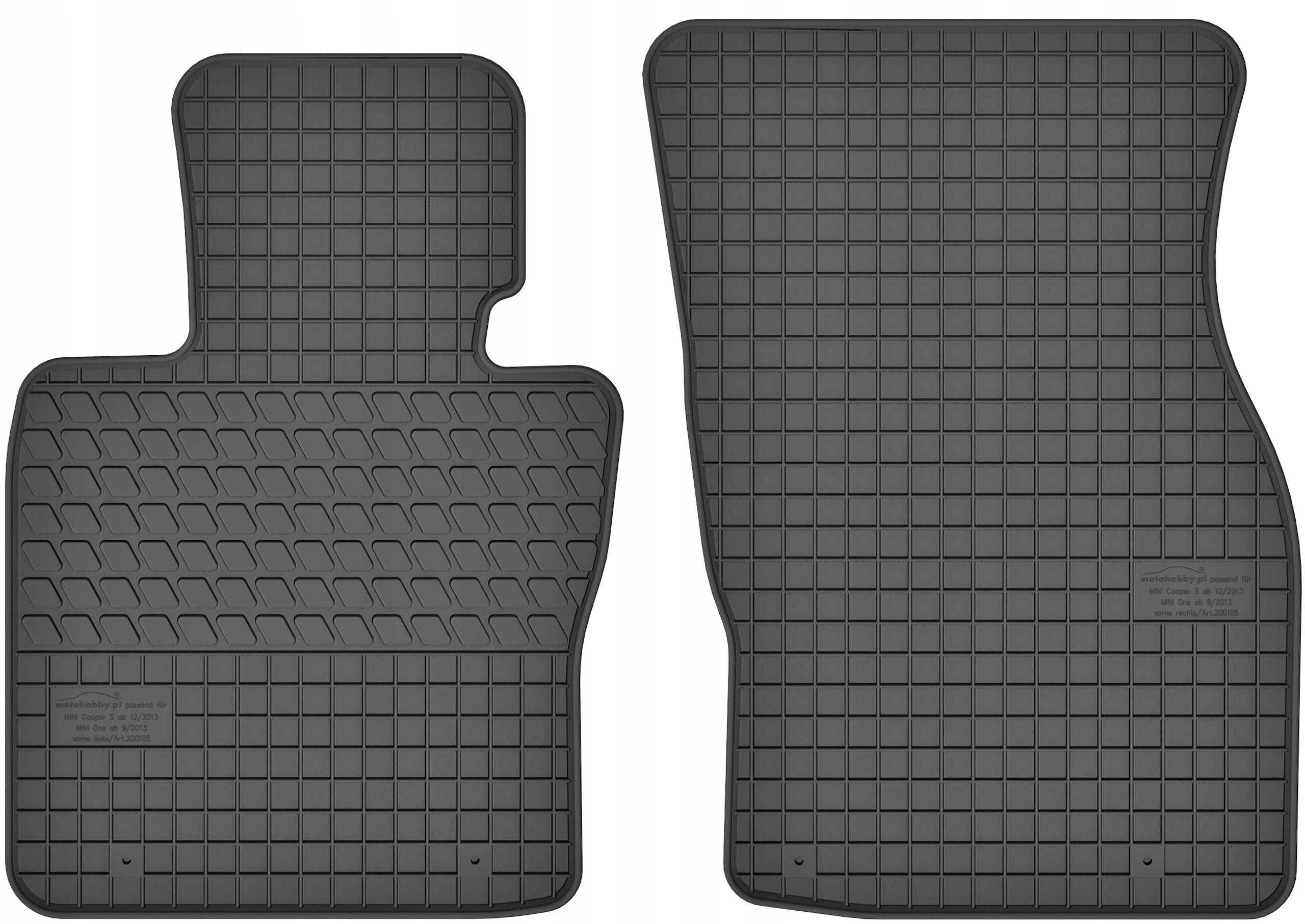 

Dywaniki gumowe przód do Mini Cooper One F55 F56
