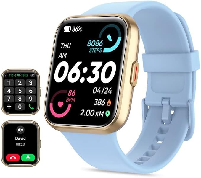 Smartwatch damski Alexa styl, zdrowie i moc Blu-gold