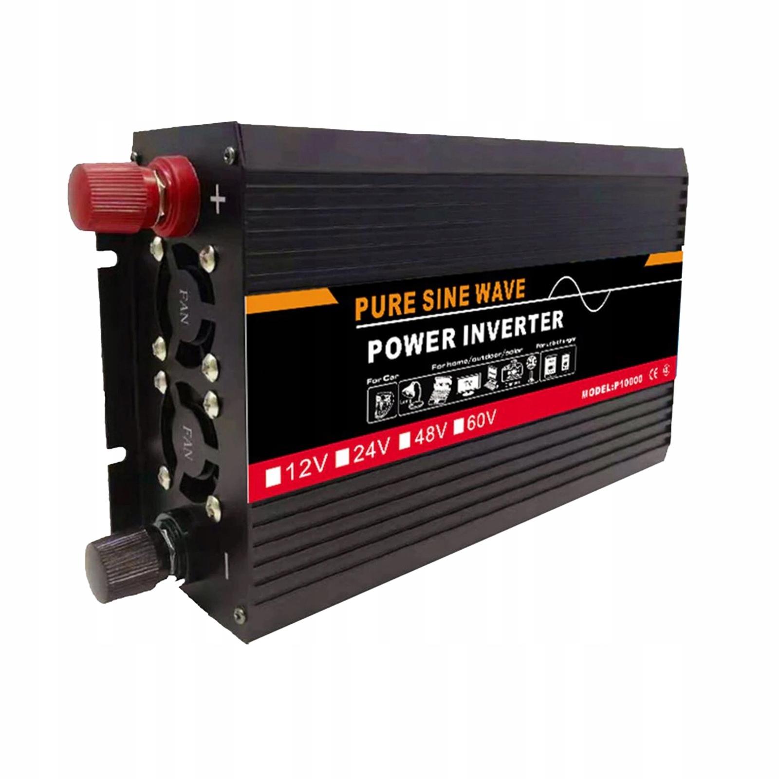 PRZETWORNICA DO AUTO 1500W 12V 220V CZYSTY SINUS