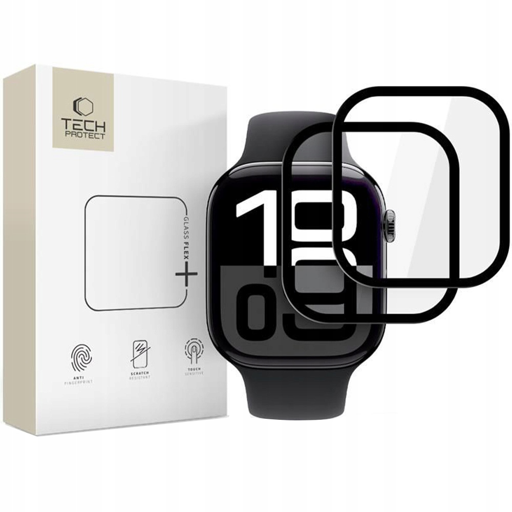 Szkło Hybrydowe Tech- Protect Glass Flex+ 2- Pack Apple Watch 10 11 (46