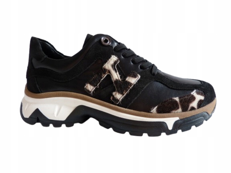 černé kožené velmi lehké tenisky dámské sportovní boty Karino 37