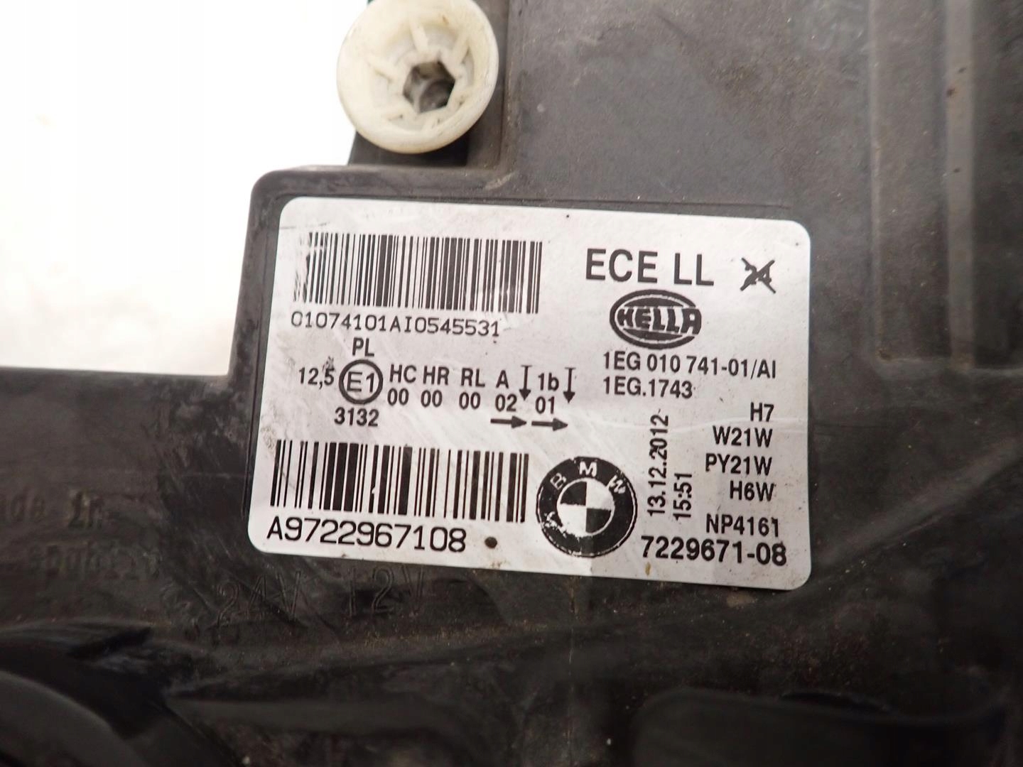 light front front left BMW 1 F20 F21 2011-2015 7229671