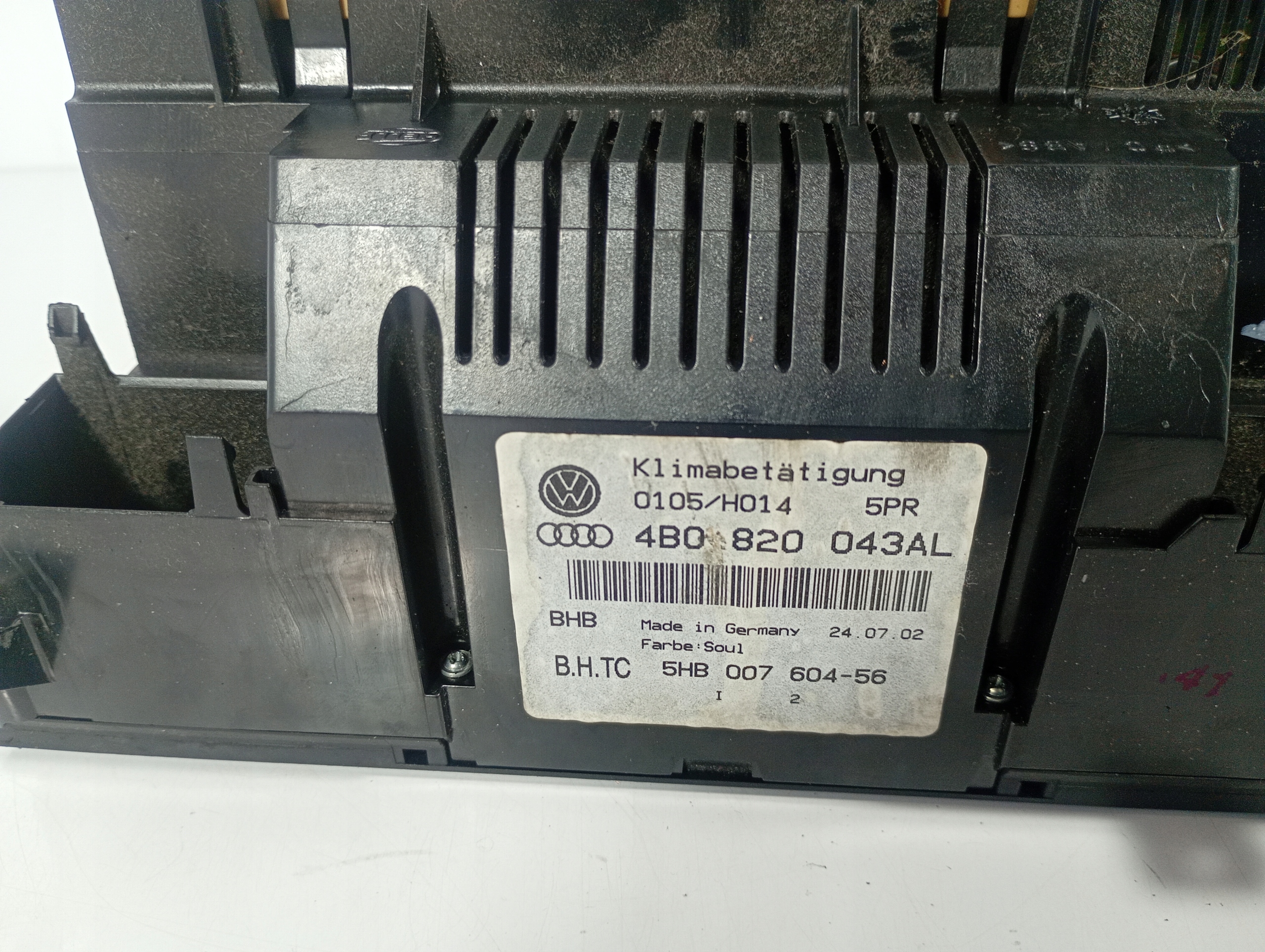 Audi A6 C5 97-04 switch PRZELACZNIKSTEROWNIK PANEL air conditioning devices OE 4B0820043AL