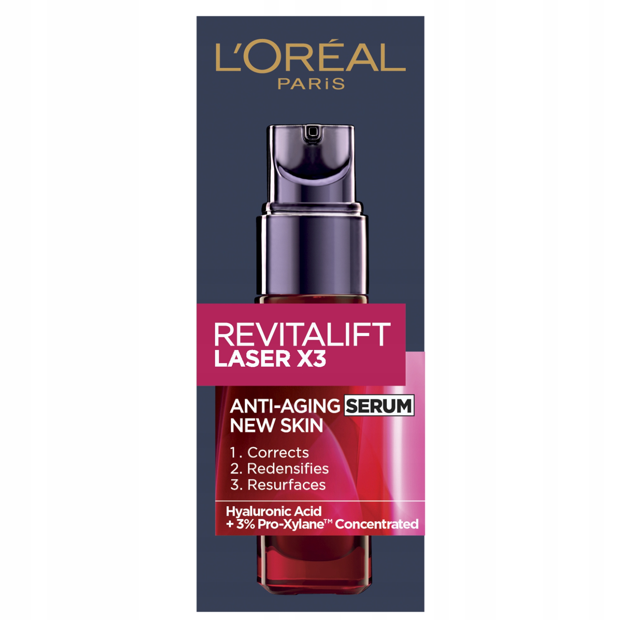 Fluid proti známkám stárnutí Loreal Revitalift Laser dodává lesk