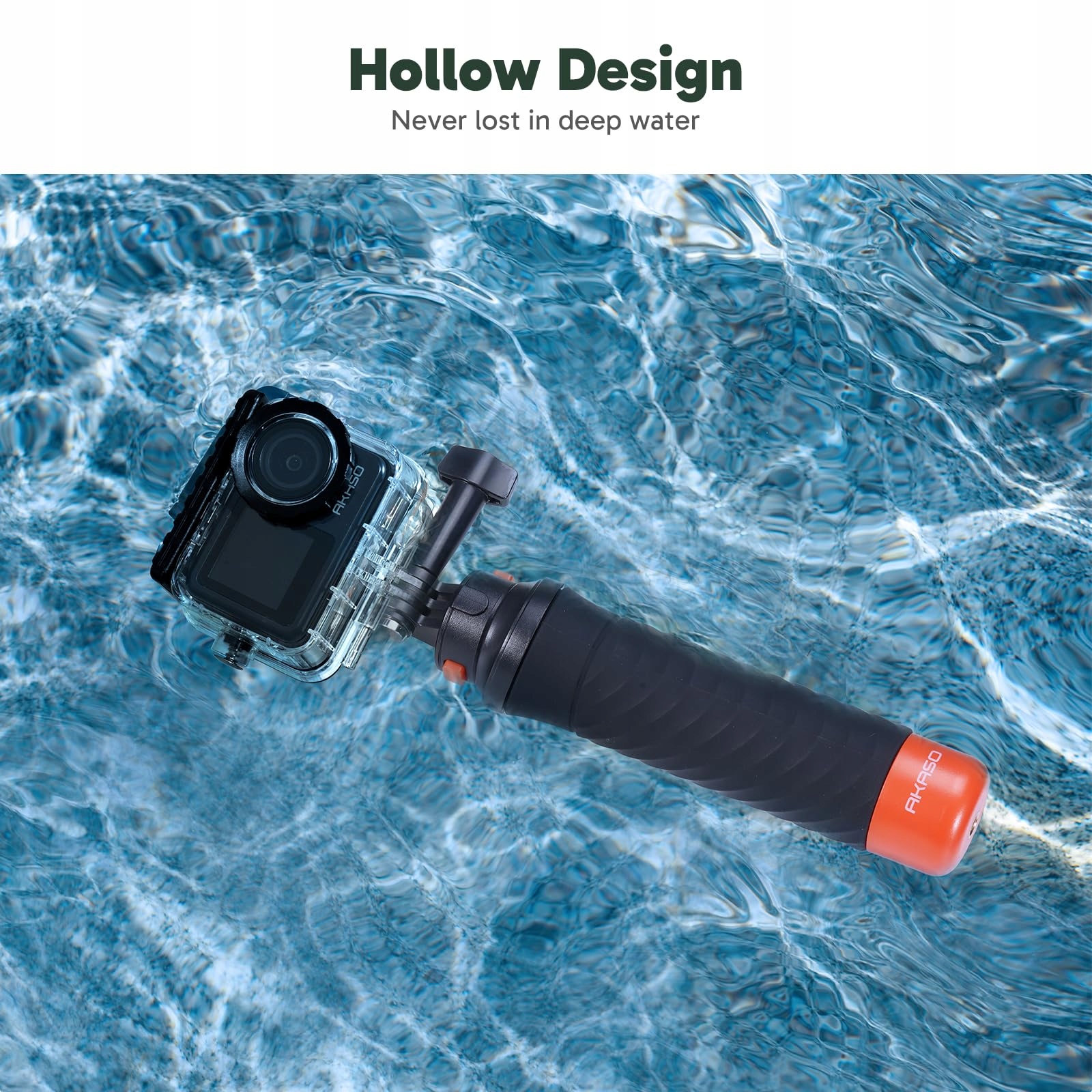 AKASO Uchwyt Pływający Do Kamer Sportowych Podwodny Grip Action Cam — miniatura 7