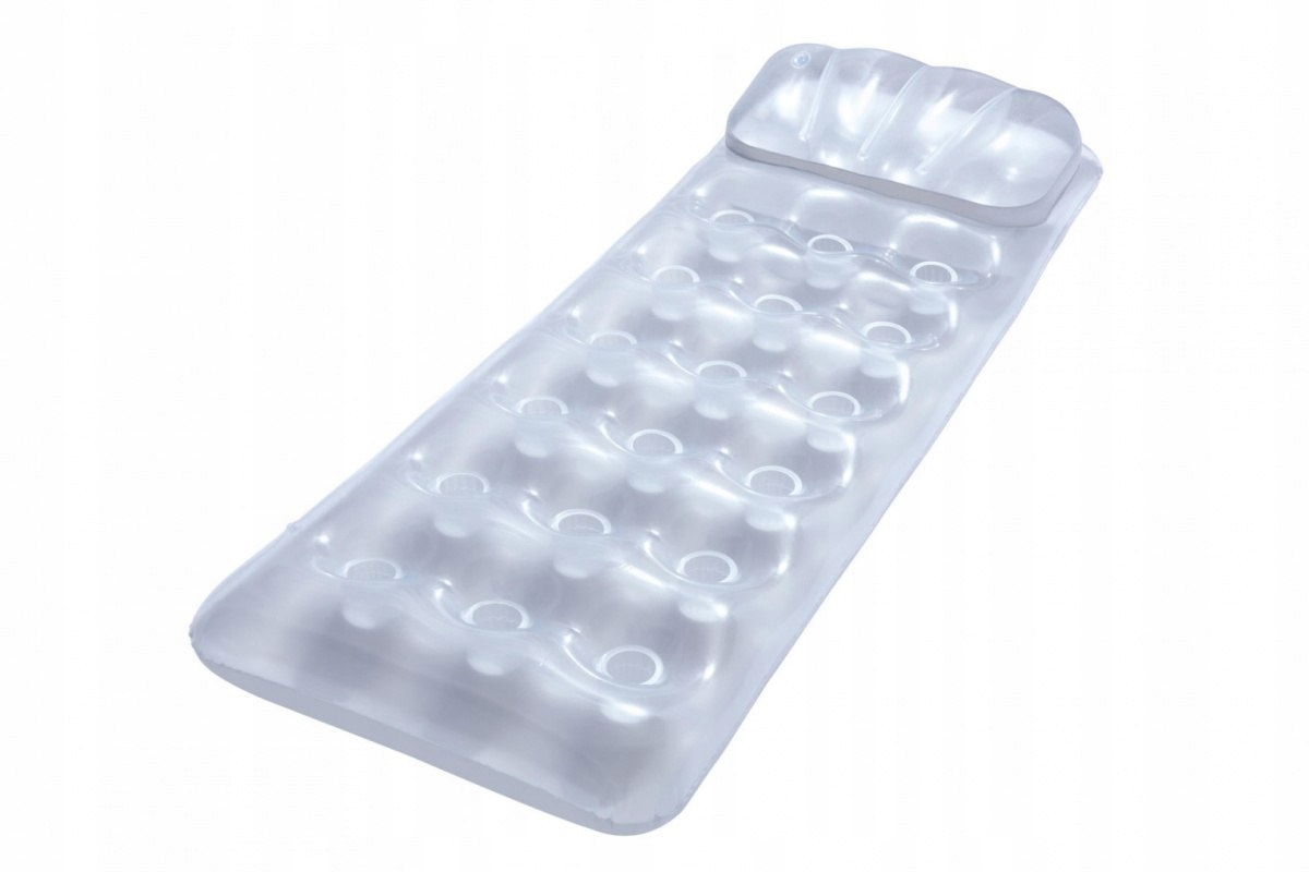 Dmuchany Materac plażowy Srebrny metalik 188x71cm BESTWAY + Zestaw naprawcz Kod producenta 6942138940312