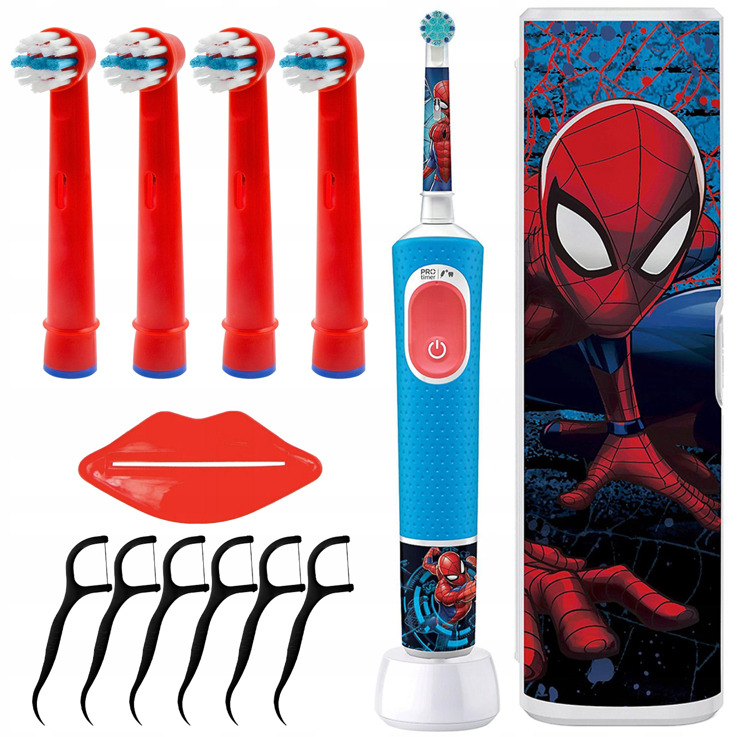 Szczoteczka Oral-b Vitality Pro 103 Spider Man Etui Końcówki Dodatki