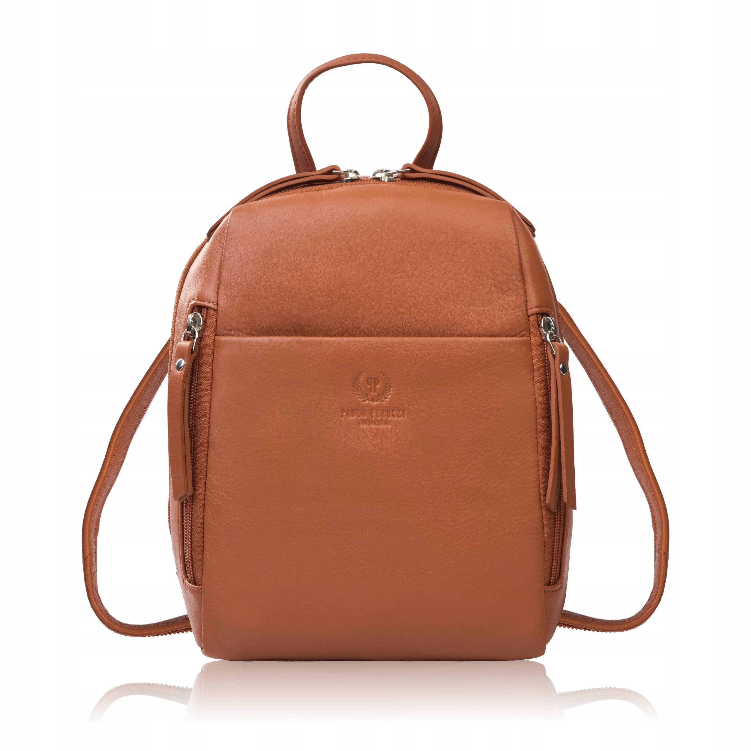 Batoh dámský kožený městský malý koňakový elegantní Paolo Peruzzi