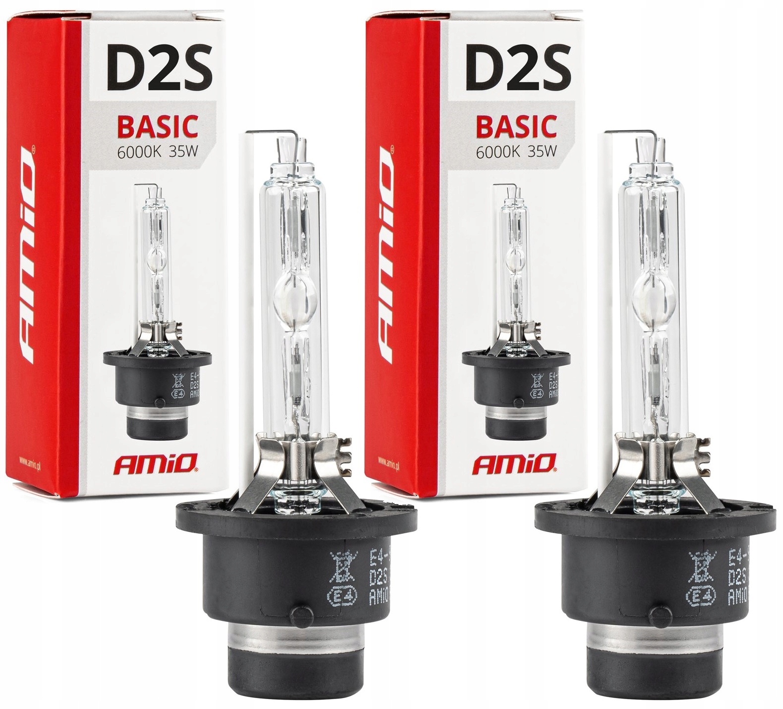 2x Żarnik xenon Żarówka ksenonowa Amio Basic D2S 6000K E4 /01320/