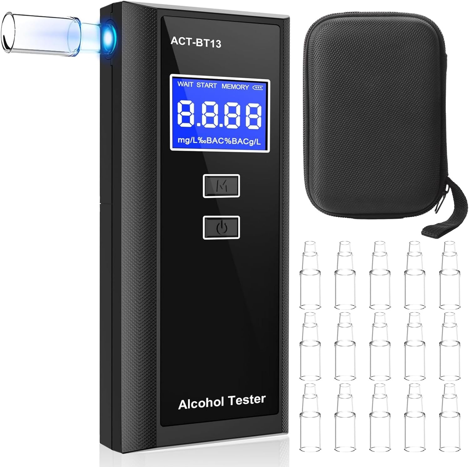 Profesionální Alkohol Tester S LCD A Náustky