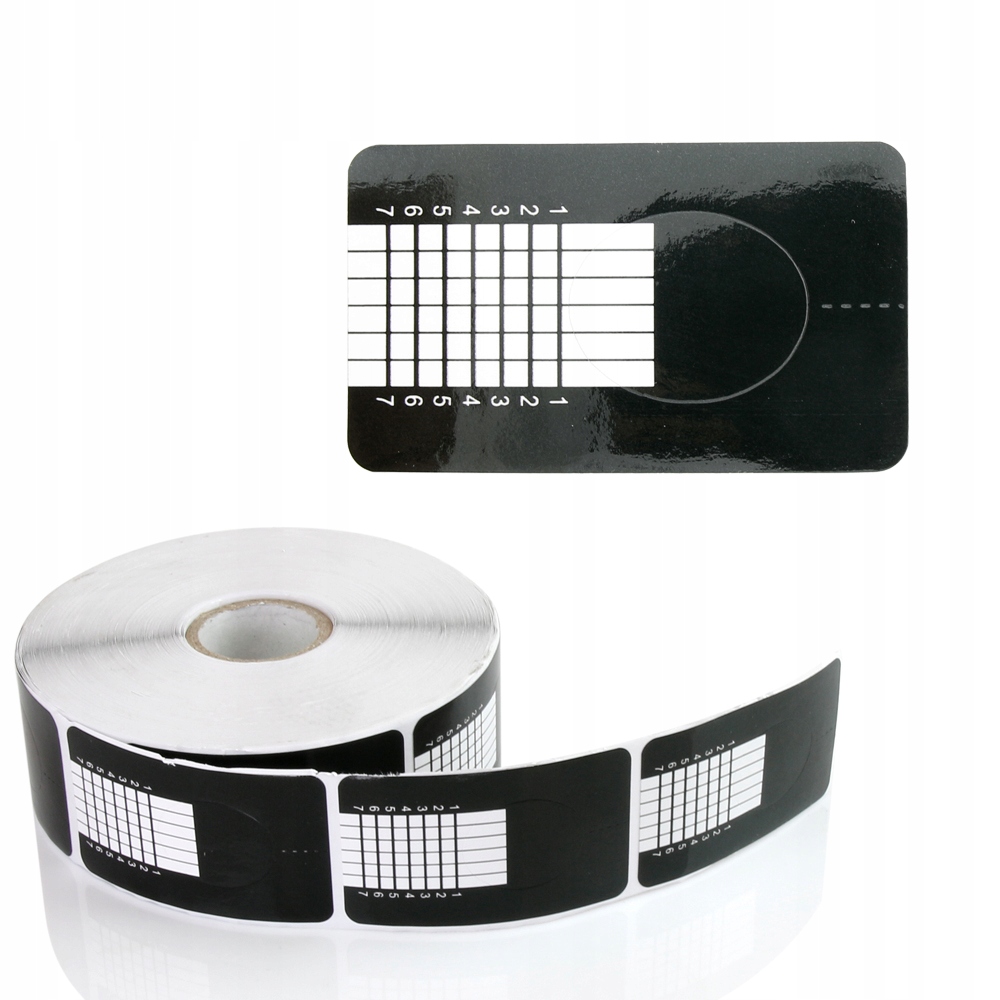 SZABLONY FORMY DO PAZNOKCI WĄSKIE czarne 500 SZT Kod producenta 5906043830589