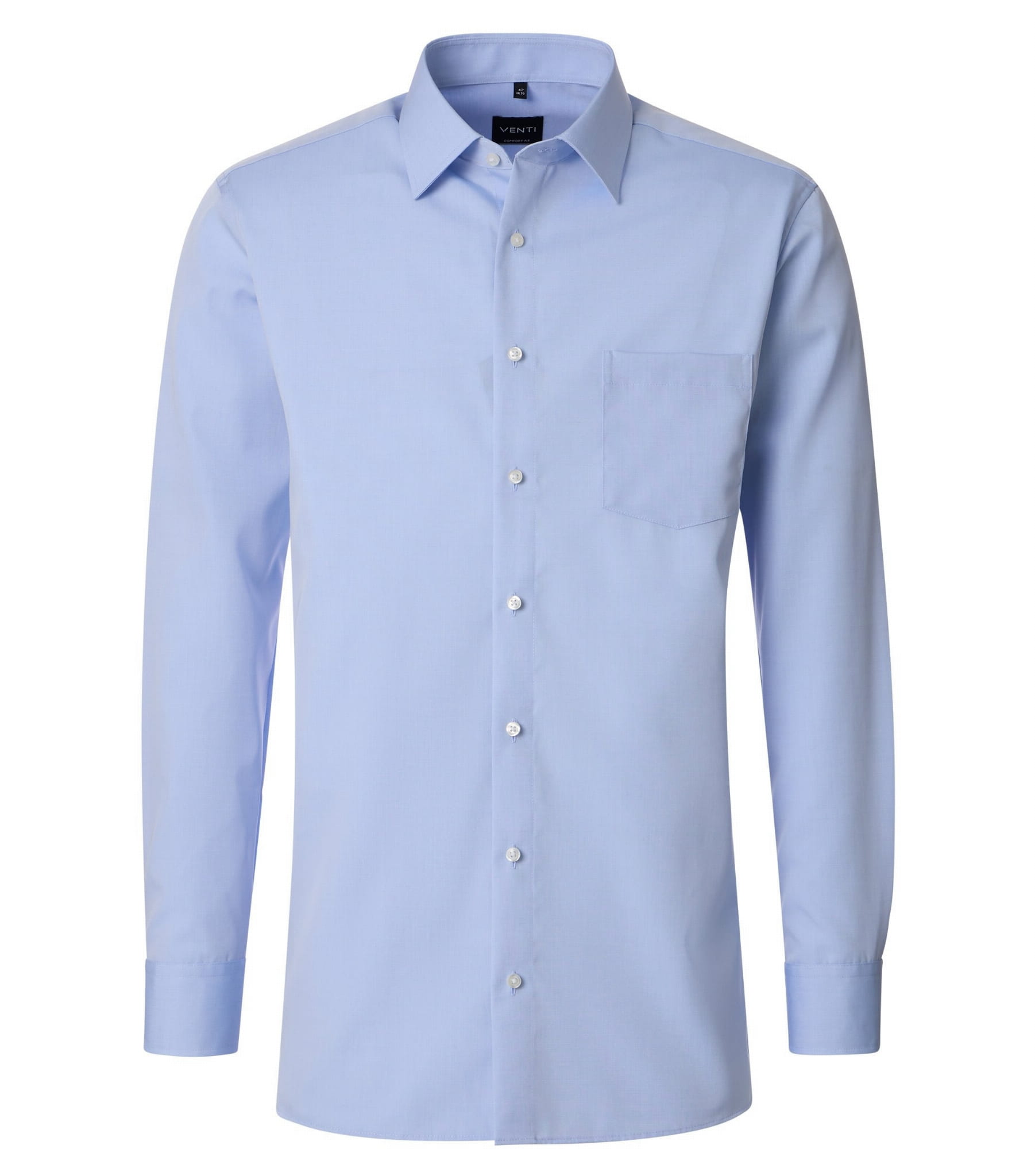 Velká Pánská Košile Hladká Obchodní modrá Venti Velikost 52