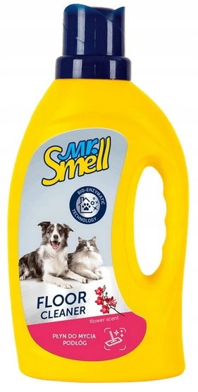 Levně Čistič Na Podlahy Odstraňuje Zápach Moči Psa Kočky Mr Smell Květinový 1 L