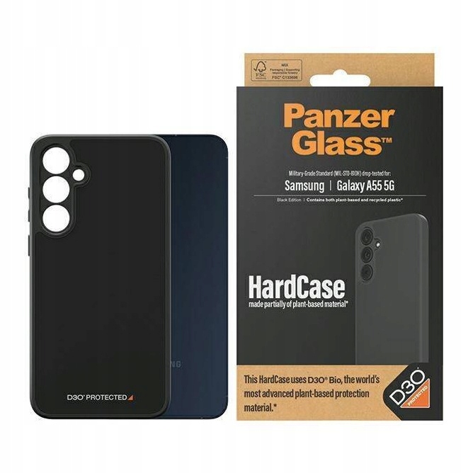 PanzerGlass ® HardCase Black with D3O® Samsung Galaxy A55 5G