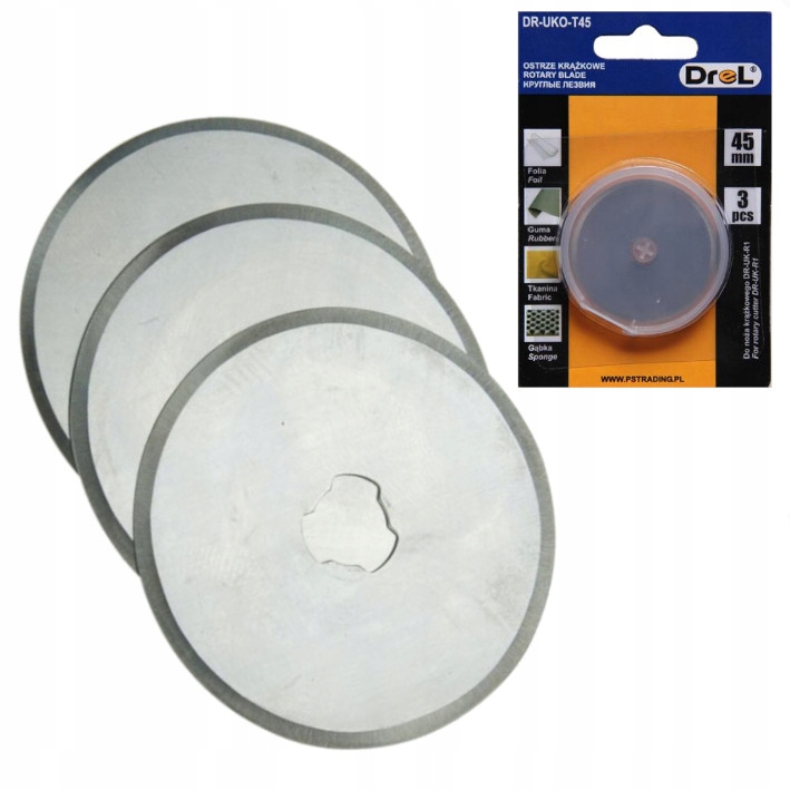 

Ostrza Krążkowe Proste Do Noża 45 mm 3 szt.