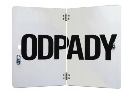 

Tablica odpady składana łamana 300x400 odblask