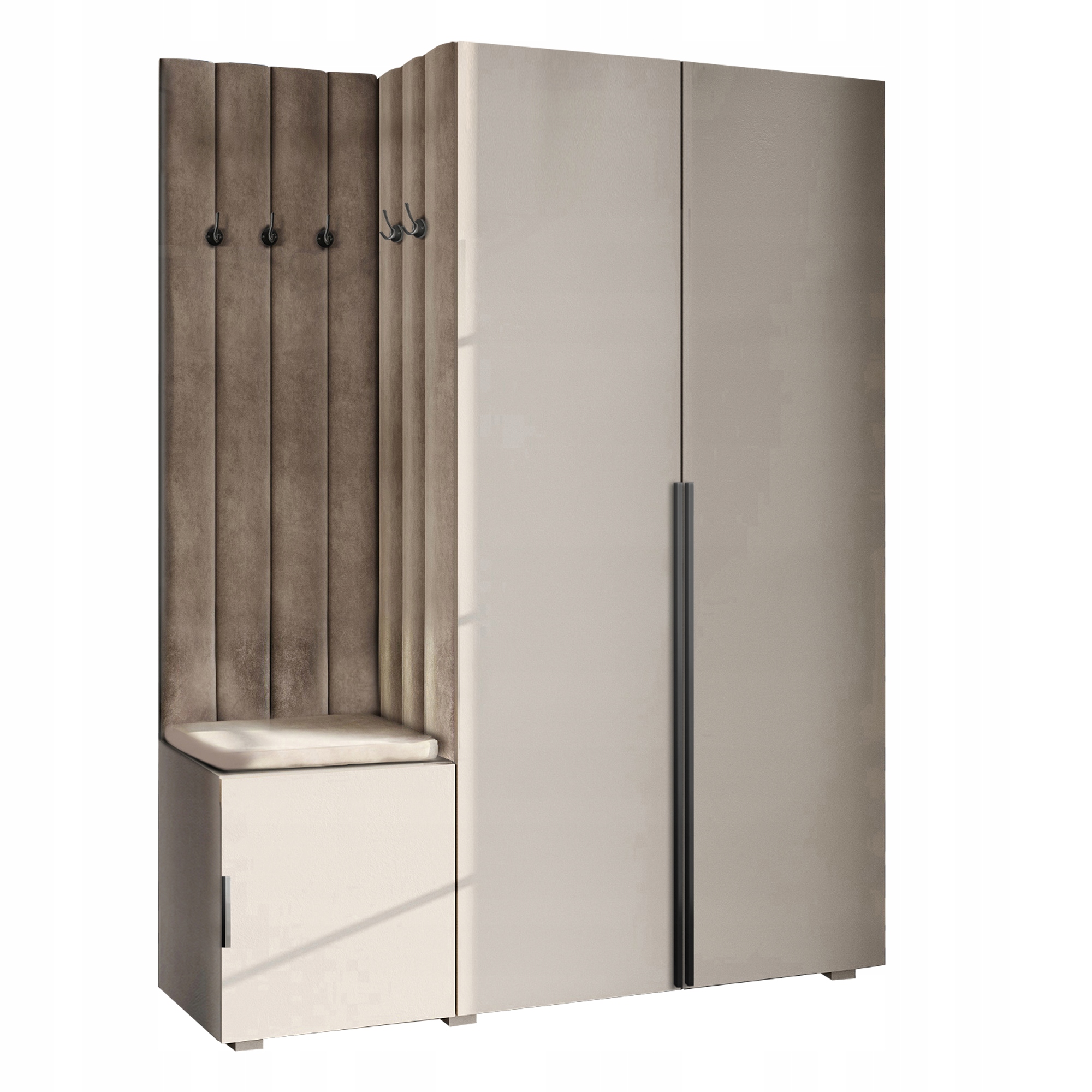 Předsíňová Skříň Do Předsíně S Sedákem Kašmír Hexa Černá 5