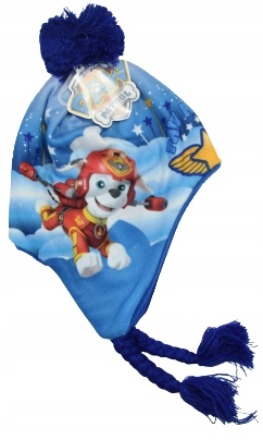 

Czapka Psi Patrol R. 54 Niebieska Pompon Warkocze
