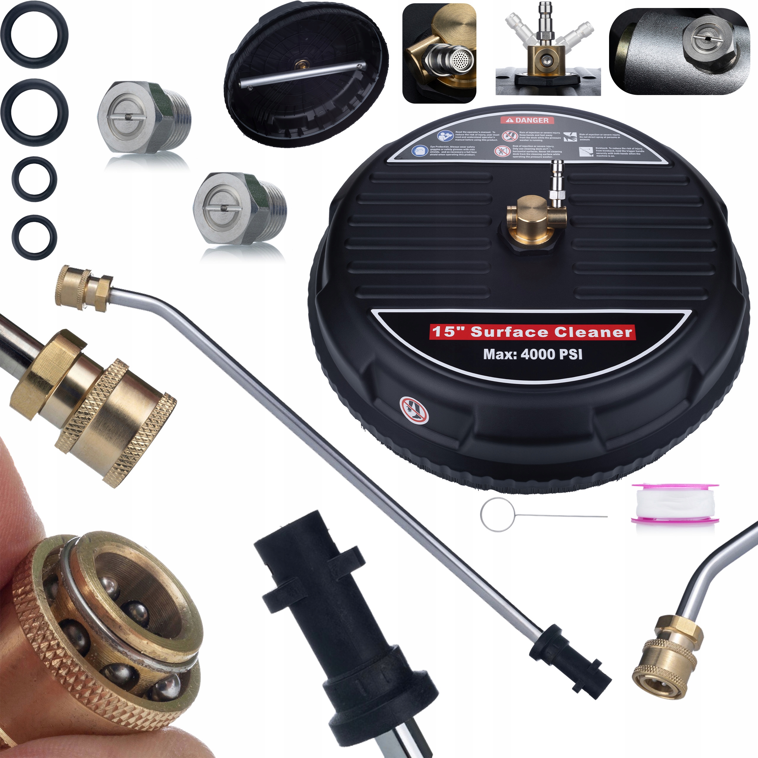 Kartáč T-racer 15" Lanka 34 CM 1/4" Zahnutý Pro Myčku Kärcher K2–K7