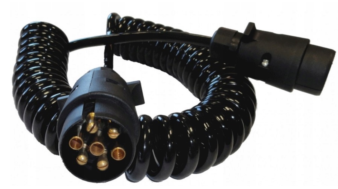 PRZEWÓD SPIRALNY 2xWTYCZKA 7 PIN 5 METRÓW