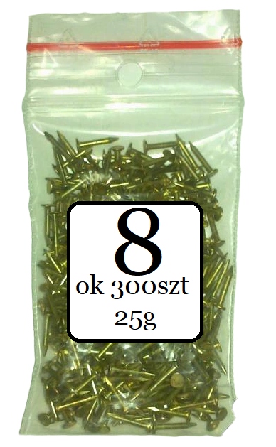 

Gwoździe gwoździki 8 mm kpl. 300szt. Mosiądz