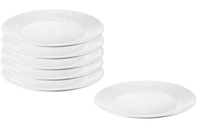 

Ikea Oftast Talerzyk deserowy biały, 19 cm 6 szt