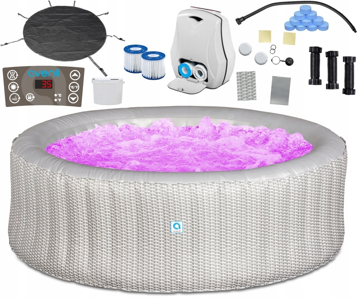 DMUCHANE SPA BASEN OGRODOWY AVENLI 6 OSÓB HYDROMASAŻ + POKRYWA 3 KOLORY