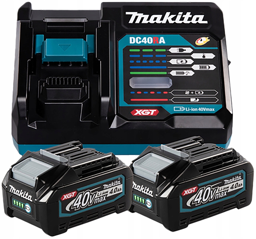 Makita Zestaw Zasilający Ładowarka DC40RA 2x Akumulator Xgt 40V 4Ah BL4040