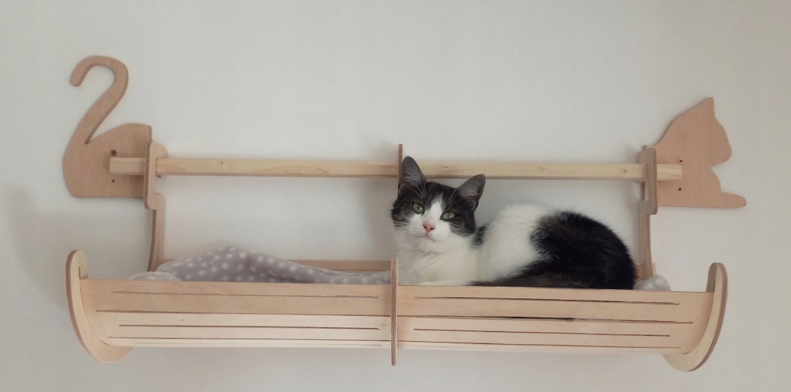 Levně Lehátko, pelíšek pro kočky připevněný ke zdi