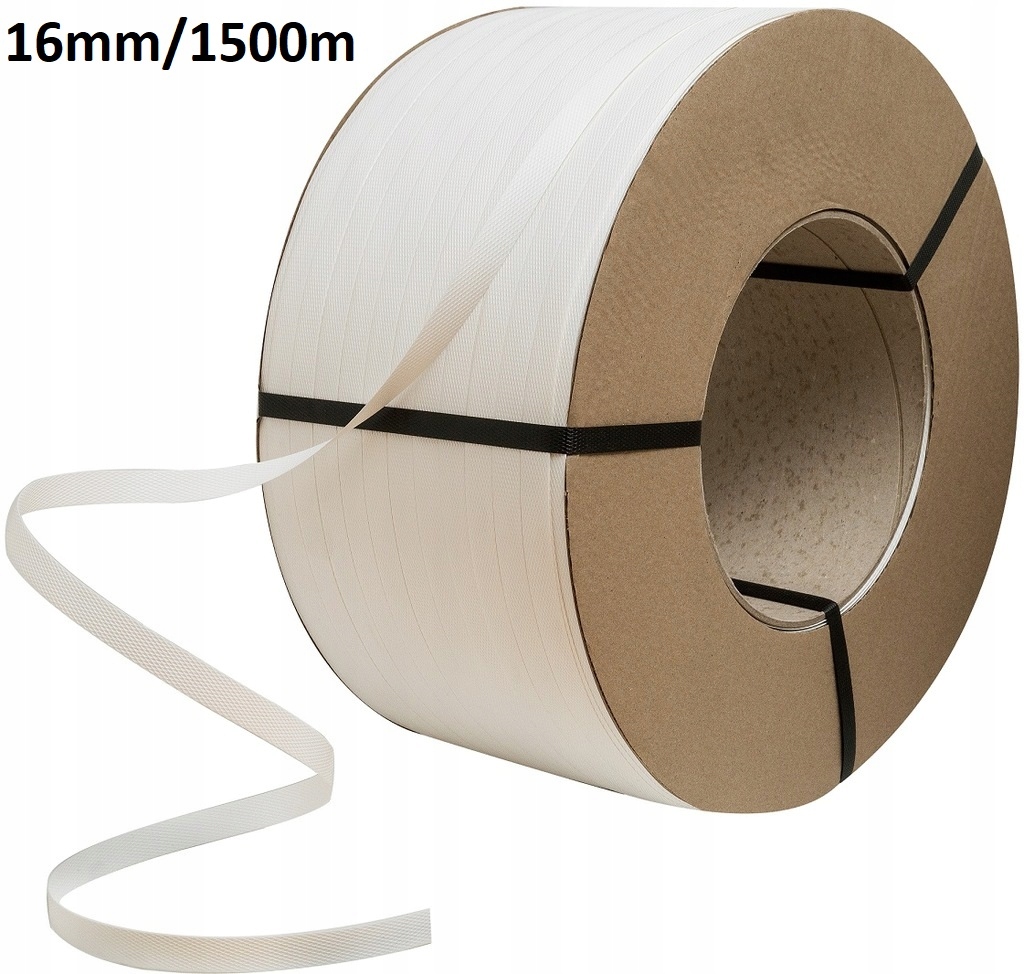 16mm/1500m Taśma Pp do bandowania Pakowania spinania Palet biała