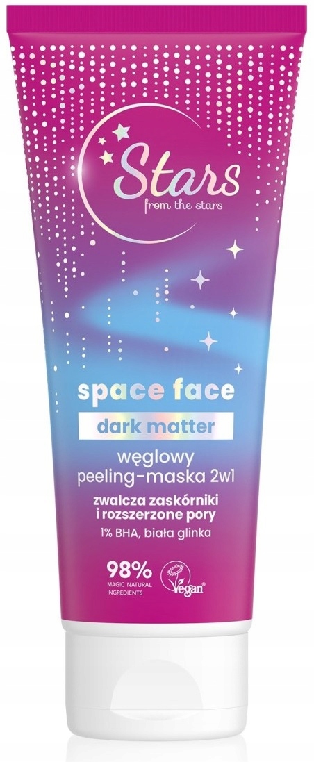 STARS FROM THE STARS - SPACE FACE DARK MATTER - WĘGLOWY PEELING-MASKA 2W1