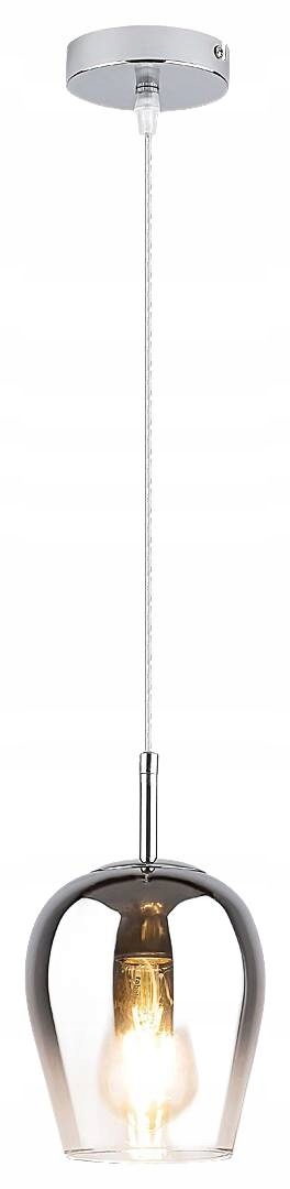 Rabalux Petunia Závěsná lampa E27 1x15W Chrom Metal Sklo Kouřová