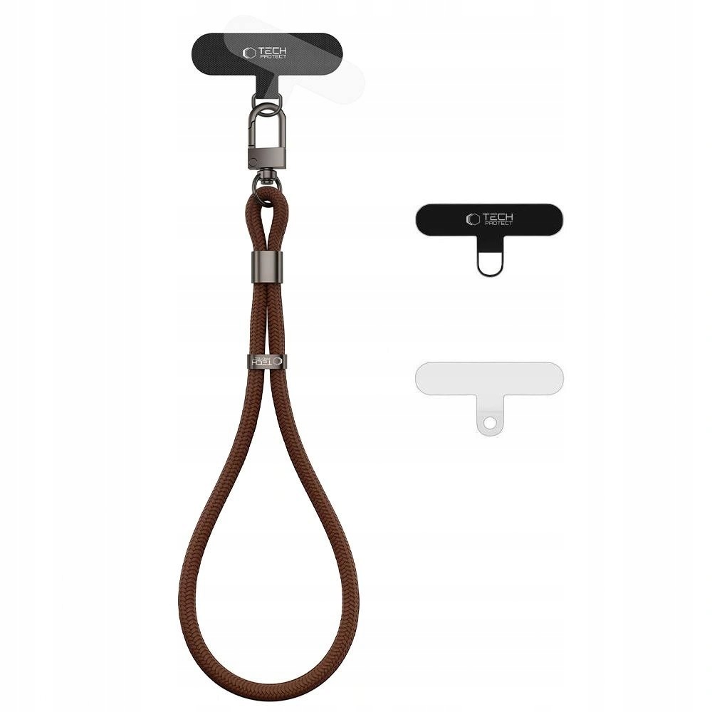 Smycz Tech-Protect C11S Rope Wrist Strap do telefonu brązowa