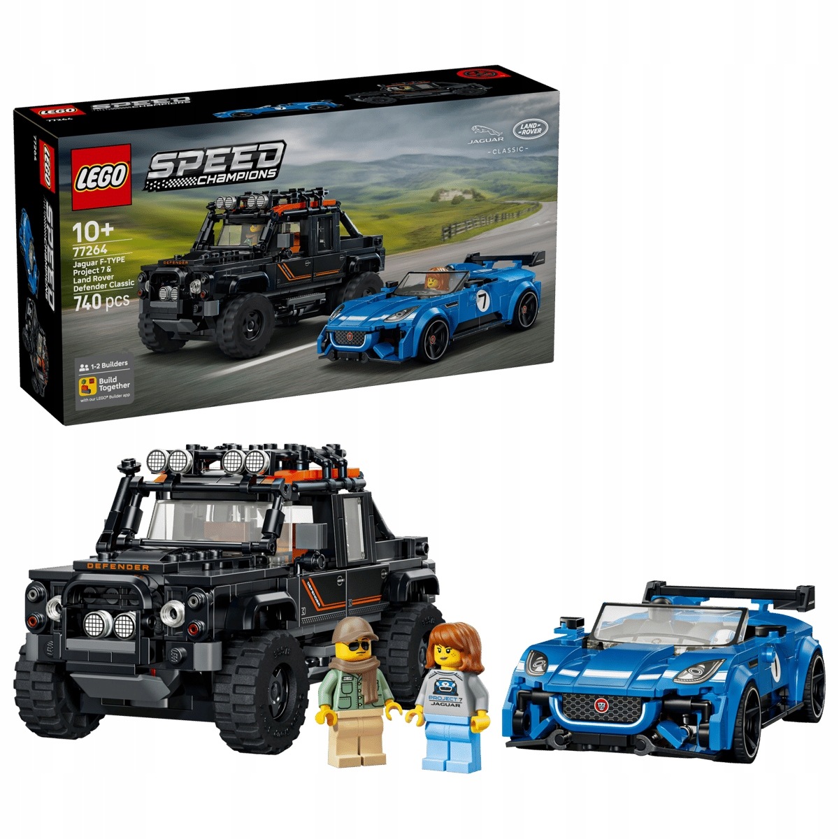Lego Speed Champions 77264 Jaguar F-type Project 7 A Land Rover Defender