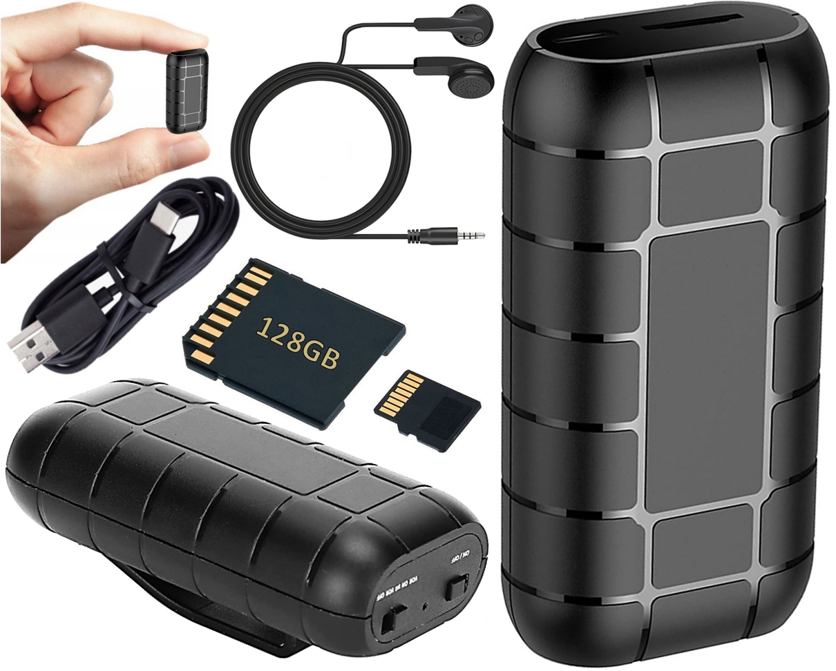 Profesionální odposlech se záznamníkem, 20 dní nepřetržitého nahrávání, diktafon