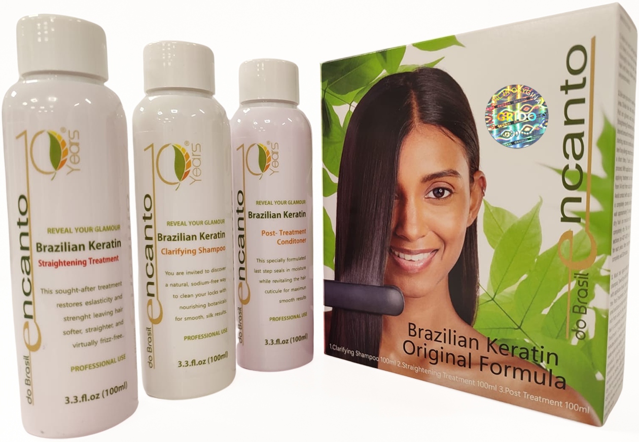 ENCANTO для Brasil KIT кератиновое выпрямление волос набор 3x100ml