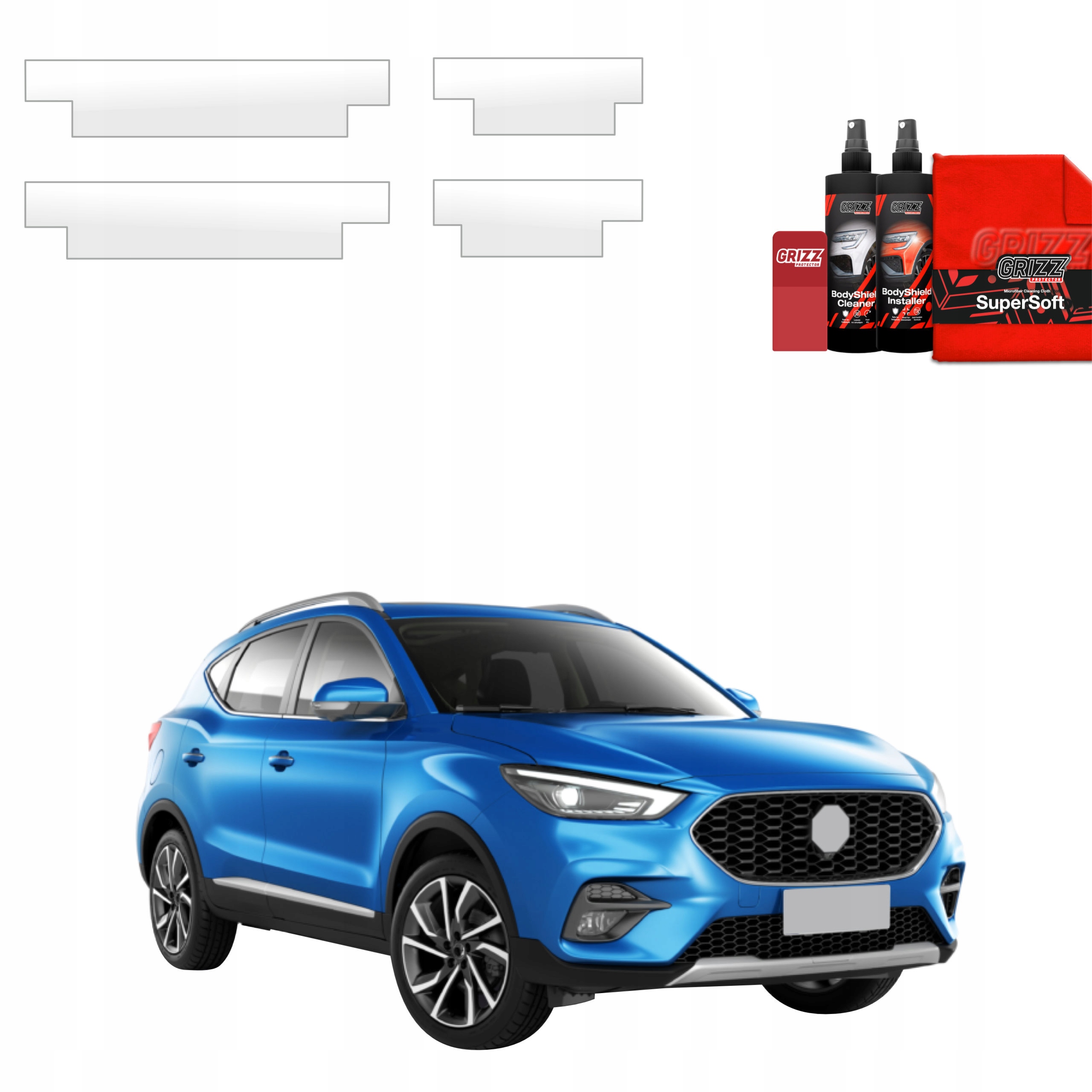 4v1 Fólie Ppf dýha na prahy pro Mg Zs Classic (2019-2025) Grizz