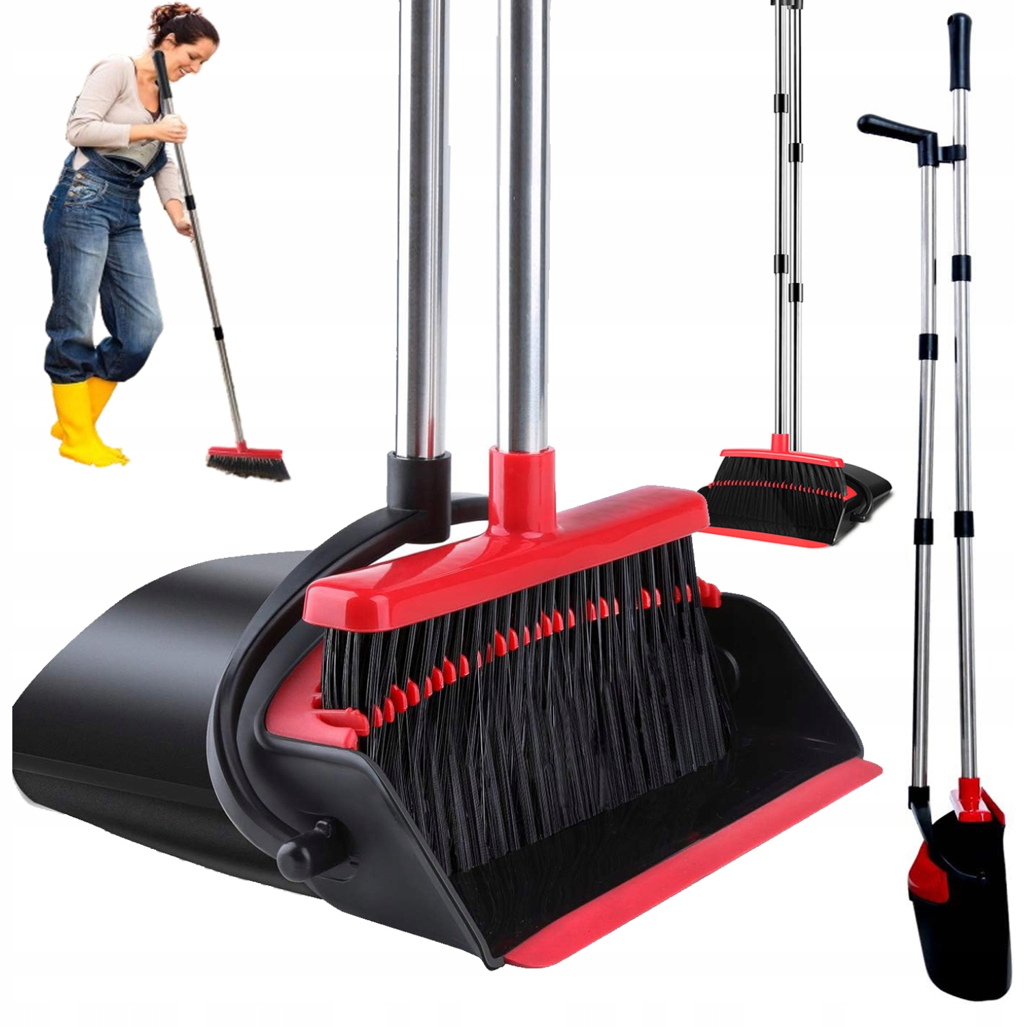Levně Skládací Sada Metly A Lopatka Pro Úklid V Domácnosti