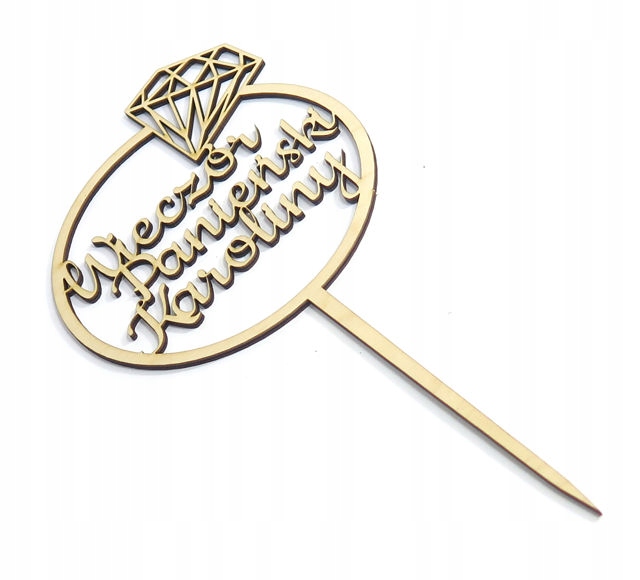 TOPPER TORT DEKORACJA +IMIĘ WIECZÓR PANIEŃSKI MA96 Marka bez marki