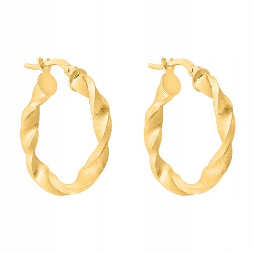 Náušnice ve tvaru kruhu vyrobené ze zlata ryzosti 585 jako dárek pro maminku