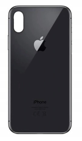

Klapka Plecki Tył Iphone X czarna Duże Oczko Ce