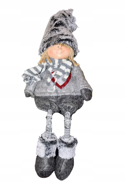 

Zimowa Figurka Biało-szara Chłopiec Ozdoba 50CM